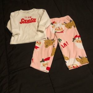 Team Santa Holiday Girl pajama